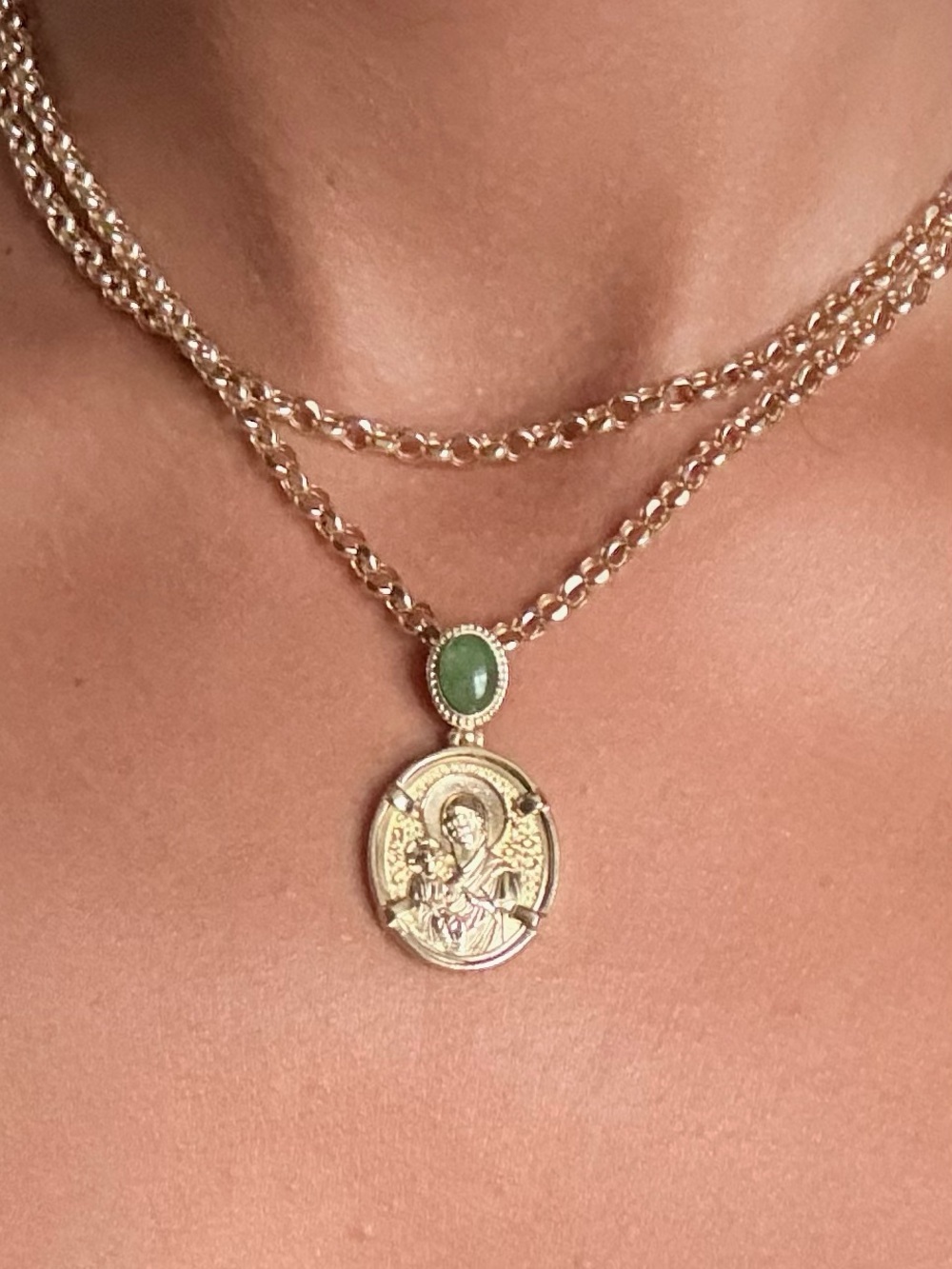 Solid 14K gold medallion